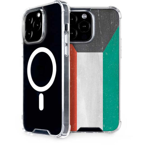 Kuwait Flag Distressed iPhone 15 Pro Max MagSafe Case